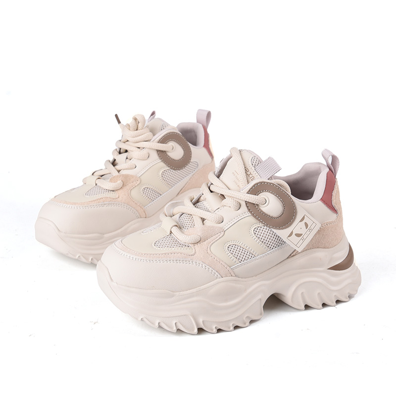 牛皮BABORE秋季新款内增高老爹鞋