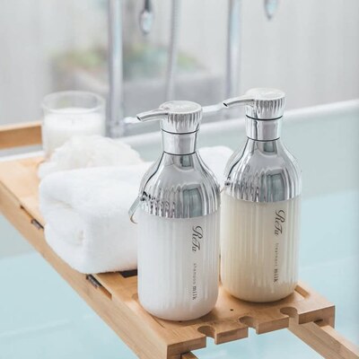 日本ReFa白瓶无硅油修护柔顺不毛躁牛奶蛋白洗发水护发素补充装