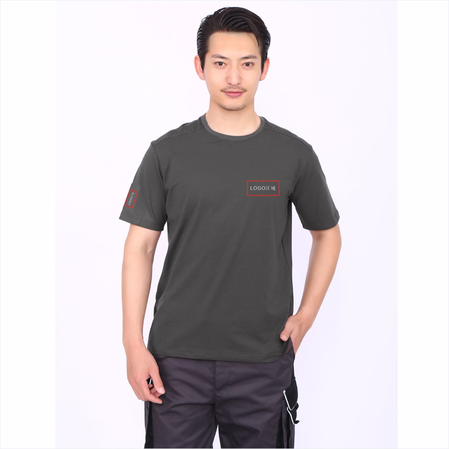 新高品质时捷灰色红色袖售后新款维修工作服工装新款机修吸湿排汗