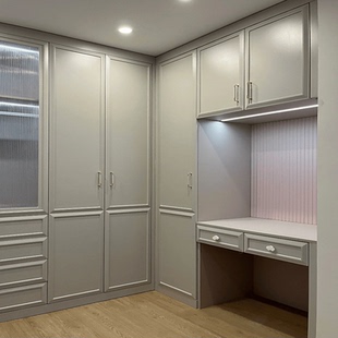 全屋定制整体衣柜儿童家用转角卧室衣柜90度衣帽间鞋柜储物阳台柜