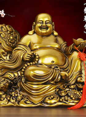 人生如意弥勒佛摆件供奉佛像家用玄关客厅办公室茶桌电视酒柜摆设