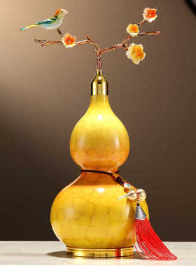 葫芦摆件珐琅彩装饰新中式