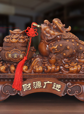 全铜招财进宝金蟾摆件大号