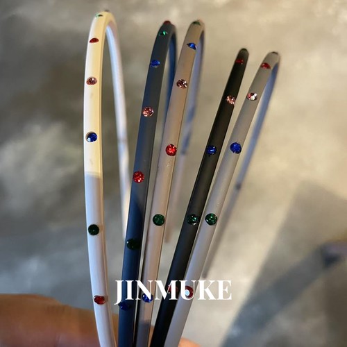 JINMUKE韩国进口发饰头饰新款简约百搭细发箍发卡发饰头箍镶彩钻