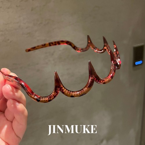 JINMUKE韩国进口发饰头饰气质波浪带齿梳发箍头箍发卡发饰新品