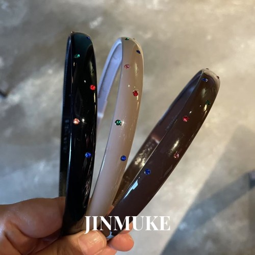 JINMUKE韩国进口发饰头饰彩钻气质宽边带齿发箍头箍发卡新品