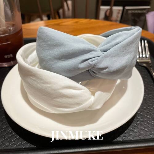 JINMUKE韩国进口打结气质蓝发箍头箍宽简约发卡气质复古发饰头饰