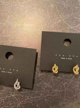 11.24韩国直播nyu东大门复古小众个性打结复古耳钉