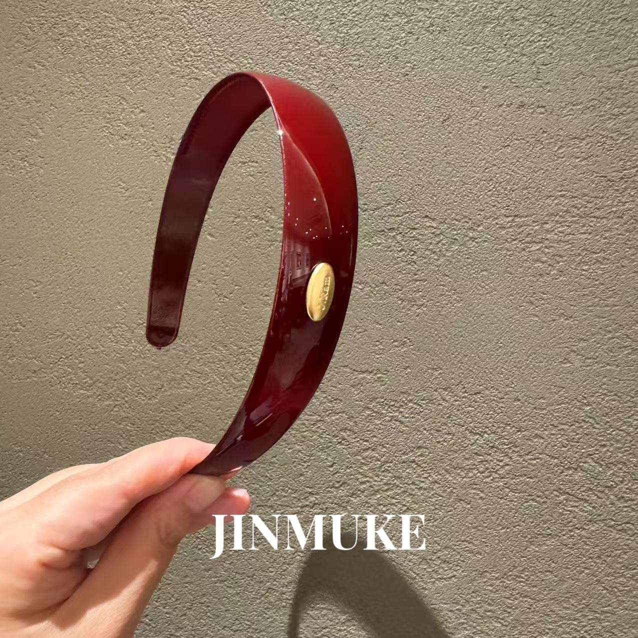 JINMUKE韩国进口发饰气质百搭简约树脂宽边发箍百搭轻便防滑头箍