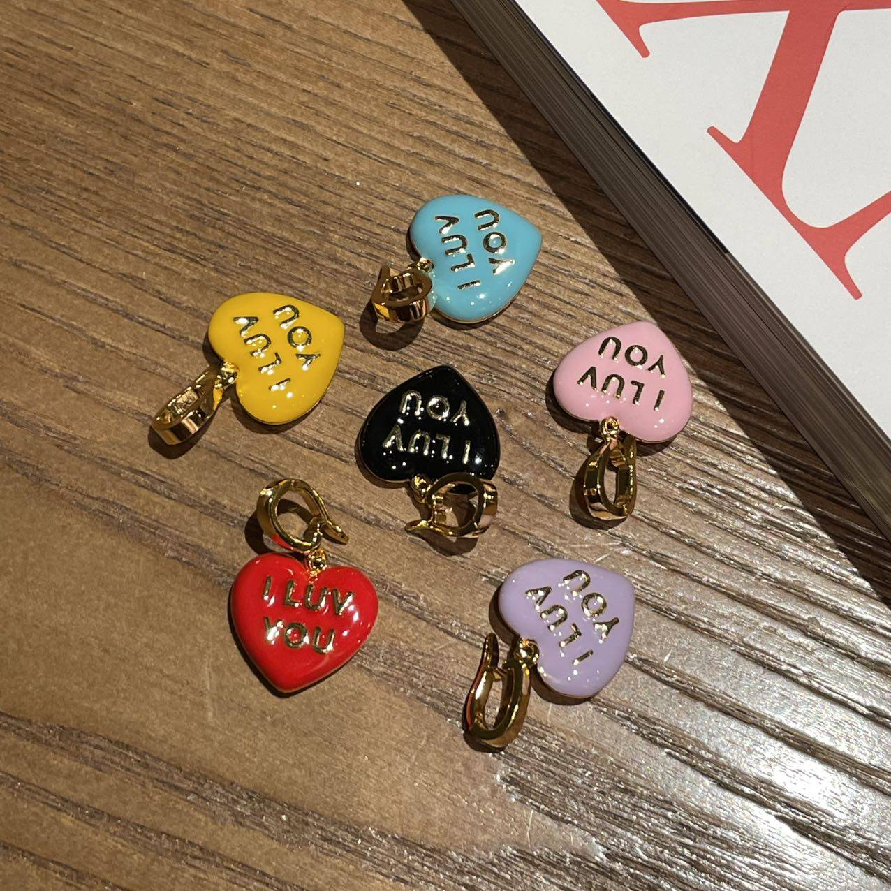 JINMUKE韩国进口首饰品气质爱心字母吊坠项链女小众设计感锁骨链