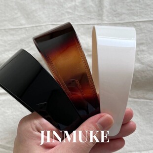 JINMUKE韩国进口时尚 发饰头饰纯色港风复古加宽带齿发箍头箍5厘米