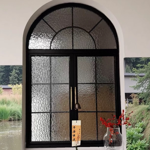 铁艺窗户平开窗法式复古拱形