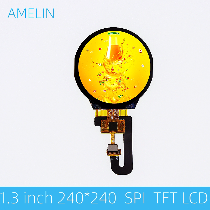1.3寸圆屏 TFT LCD液晶显示屏 240X240分辨率 电容触摸屏 LCM模组