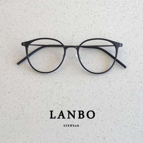 复古圆框超轻钛架7g近视眼镜