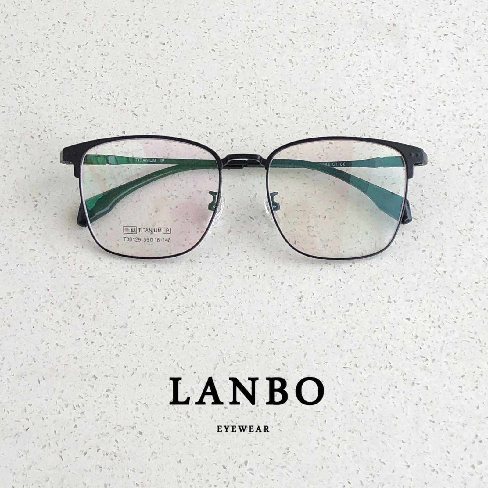 超轻纯钛11g方框近视眼镜