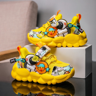 小黄鸭童鞋秋季新款儿童网面透气男童运动鞋中小童学步鞋软底防滑