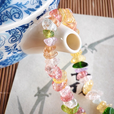 彩色爆发晶碎石琉璃散珠子