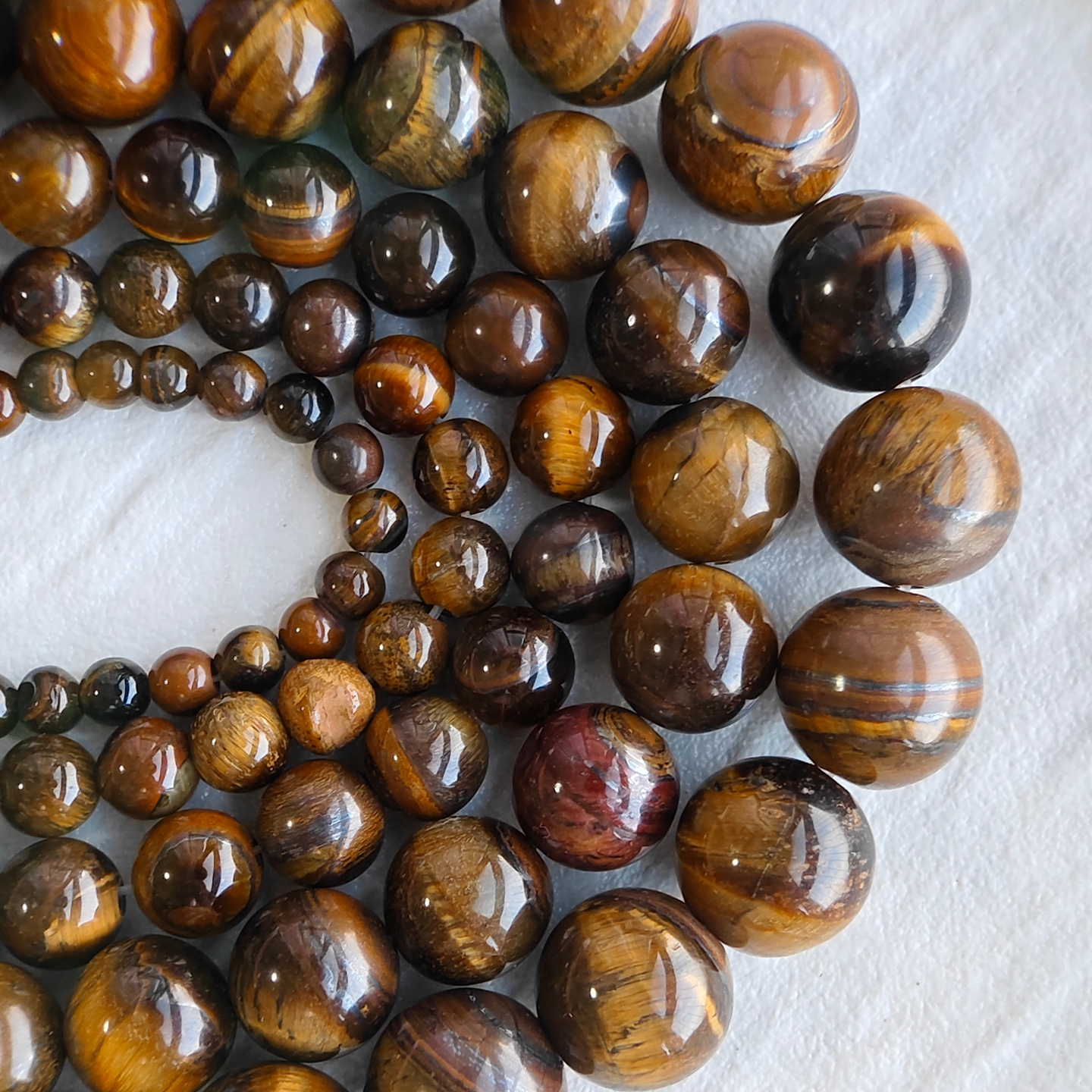 天然虎眼石圆珠散珠子