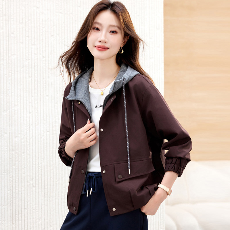 时尚秋季洋气宽松显瘦派克服外套图片