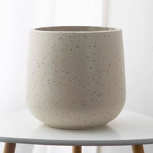 高颜值好看 花盆水泥北欧现代简约客厅天堂鸟龙血树专用百搭