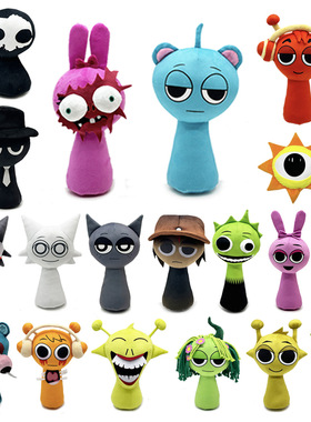 大号新品sprunki plush 节奏盒子游戏周边 毛绒玩具玩偶公仔娃娃