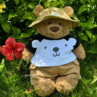 原创手作巴塞罗熊渔夫帽百搭帽子可露耳朵夏日出街神器玩偶帽子