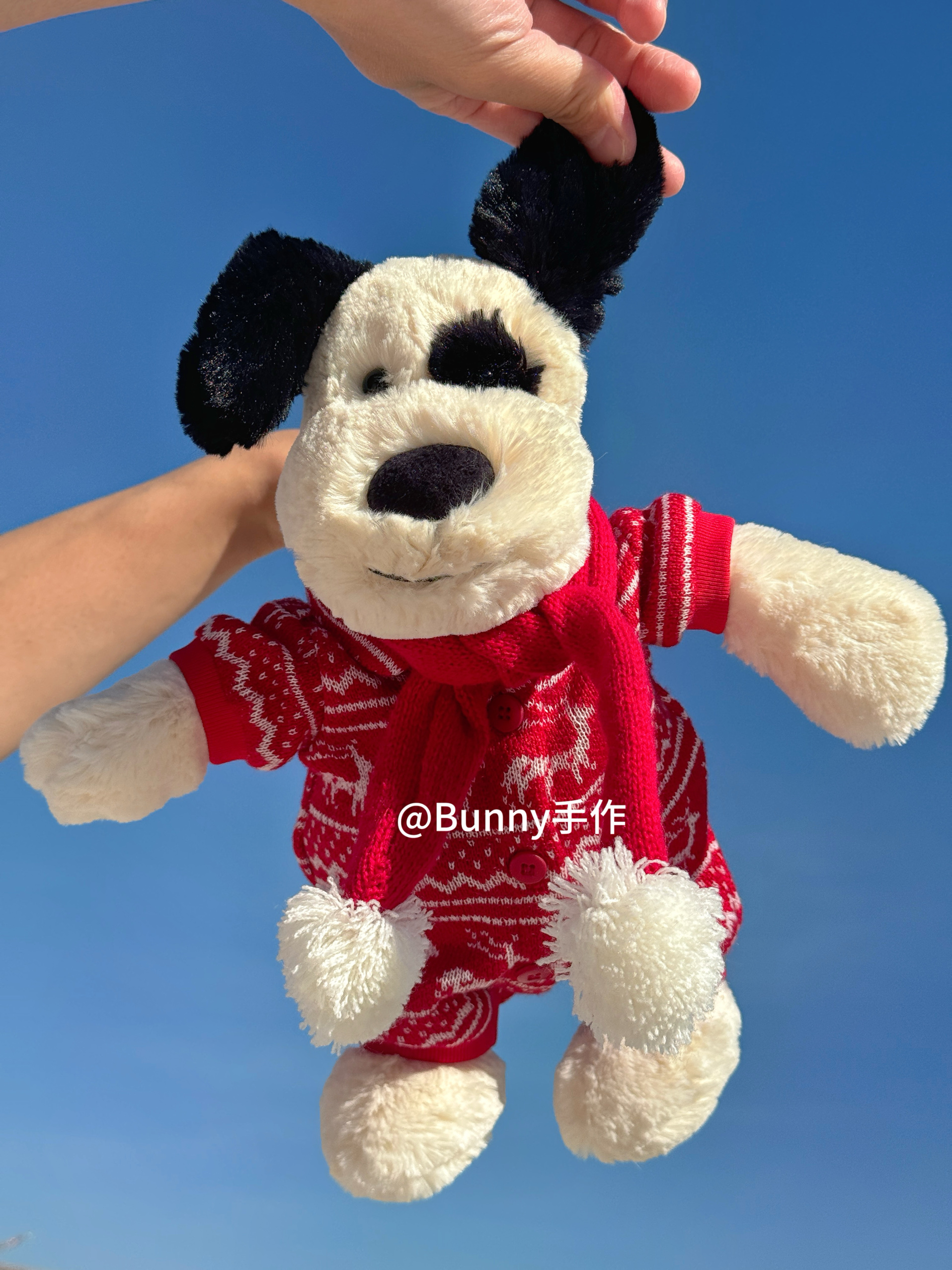海盗狗害羞狗冬日圣诞睡衣新年睡衣针织衣服可爱圣诞衣服