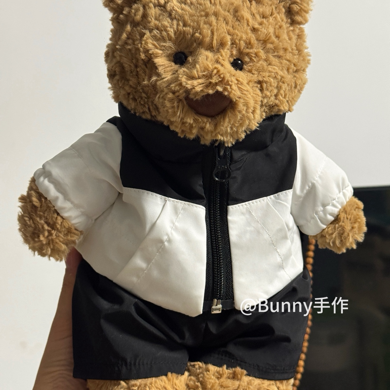 原创手作TNF北Face巴塞罗熊巴猪冬季北面羽绒服棉服冲锋衣套装