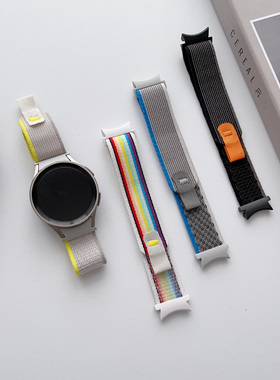 适用Galaxy watch7/6/5pro专用表带野径回环尼龙三星4classic通用