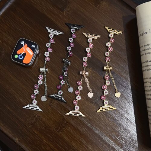 iwatch手表带梅花链高级感五叶草