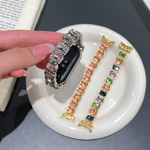 适用小米8/9Pro弹力宝石金属表带