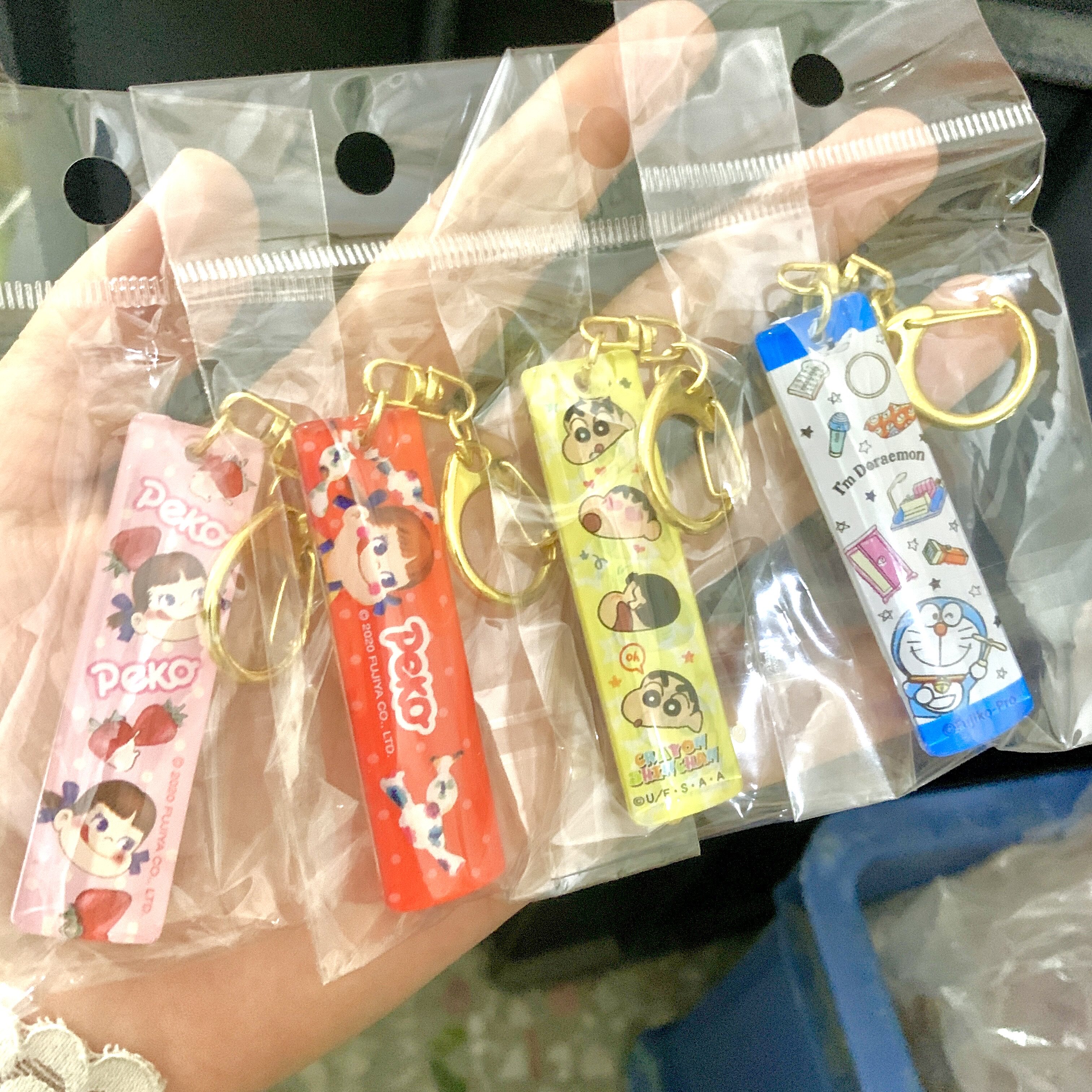 蜡笔小新不二家牛奶妹多啦A梦手机钥匙扣挂件