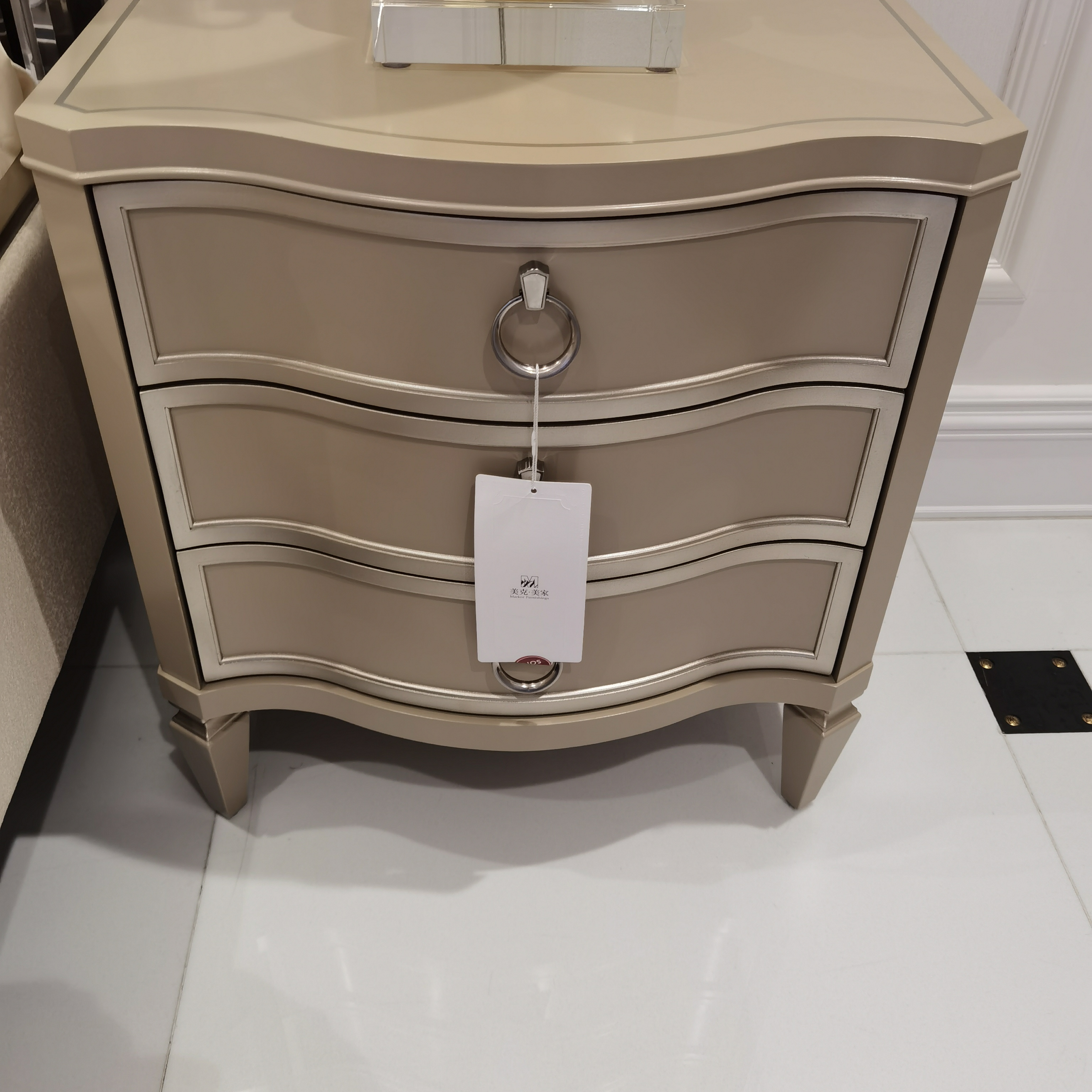 玖柒工坊美克美式美家轻奢床头柜定制床头边柜收纳床头柜高端定制