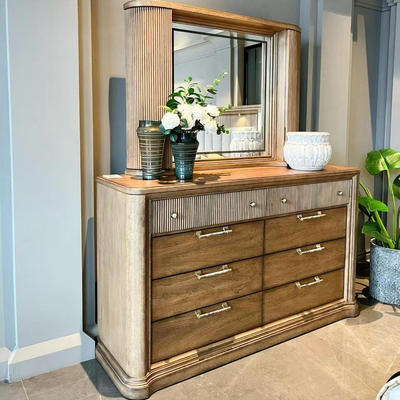 玖柒工坊美克art家具斗柜 美式法式实木复古雕花化妆桌实木斗柜