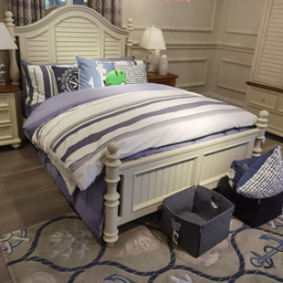 玖柒工坊美克家具美家实木儿童床男孩实木床定制实木男孩床定制