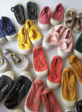 现货童鞋全法国正品Bensimon水洗帆布橡胶底脏旧男女休闲鞋亲子鞋