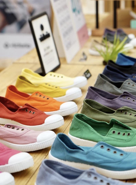 西班牙Victoria亲子香香运动鞋休闲手工帆布一脚蹬小白鞋女单鞋