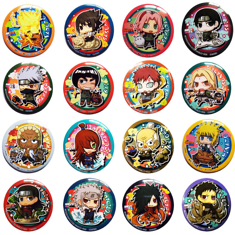 日单正版散货 火影忍者鸣人忍界大战篇 佐助 金属徽章 系列