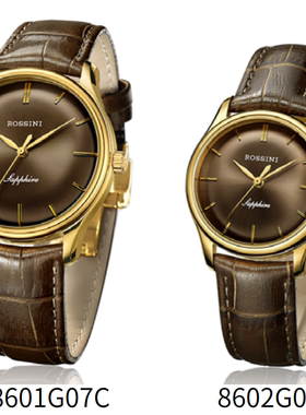 罗西尼表8601/8602G07C简约商务情侣表全国联保