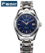 罗西尼表6443W05B间钨钢手表自动机械日历男表 全国联保