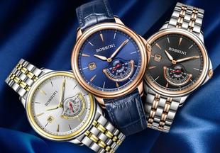 罗西尼表5741夜光手表防水日历自动机械男表 全国联保