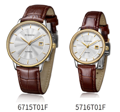 罗西尼表6715/5716T01F雅尊商务系列情侣表原厂正品全国联保