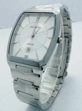 ROSSINI罗西尼手表1399W01A间钨钢日历防水石英男表正品全国联保