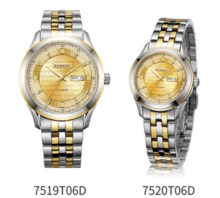 罗西尼表7519 7520T06B间18K金手表自动机械情侣表全国联保