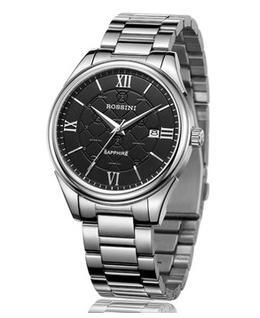 罗西尼表5577W04C全钢手表日历商务男表 全国联保