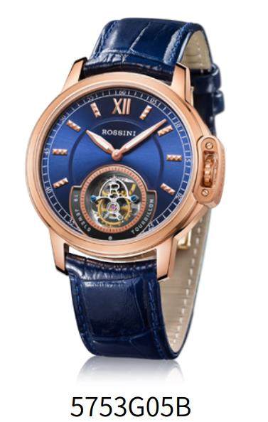 罗西尼表5753G05B勋章系列手表陀飞轮手动自动机械男表全国联保
