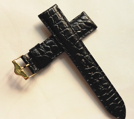 全新正品 天王表gs3612g原装黑色真皮20mm宽男表带 原厂原配