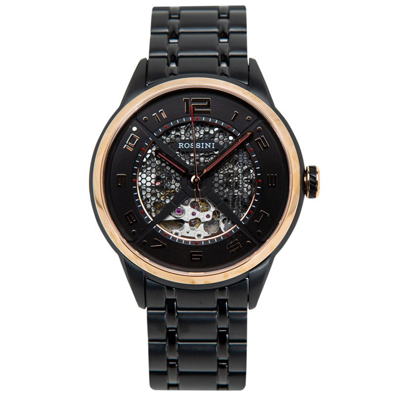 罗西尼表5821T04B双面镂空自动机械男表原厂发货全国联保