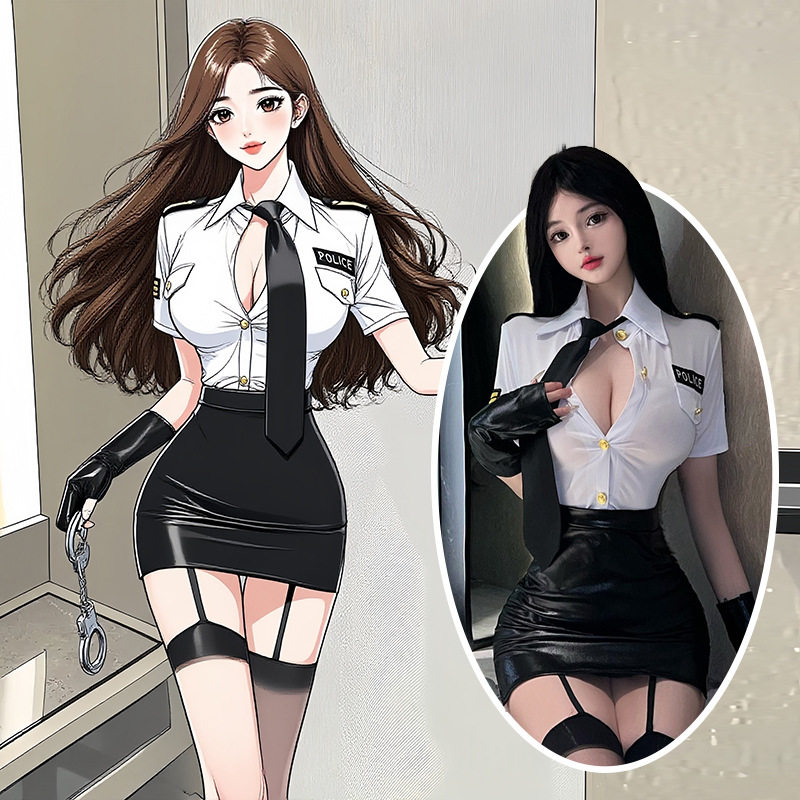 情趣内衣性感纯欲女警职业角色扮演空姐包臀制服诱惑激情套装