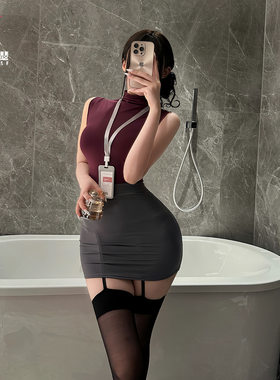 夜思夜瑟情趣内衣御姐风OL秘书制服职业装cos性感纯欲包臀裙9614
